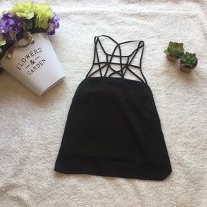 H&M black webbed top